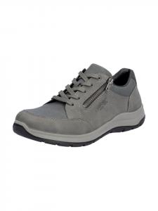 Rieker Удобные туфли на шнуровке серого цвета