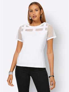 Рубашка с короткими рукавами белого цвета creation L