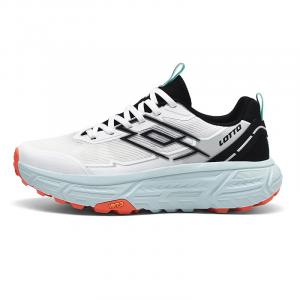 Антискользящие износостойкие дышащие легкие треккинговые туфли мужские белые черные LOTTO