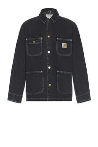 И Пальто для работы Carhartt Wip, цвет Black Heavy Stone Wash