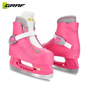 GRAF Коньки для фигурного катания начального уровня для мужчин и женщин, розовые, размер 25-26