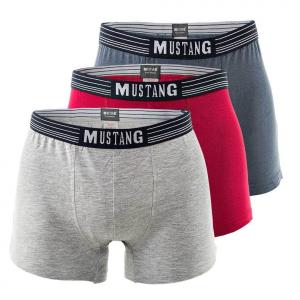 Боксеры Mustang Boxershort 3 шт, цвет Blau/Graumel/Rot