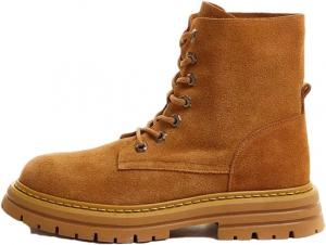 Женские мотоциклетные ботинки Niiyyjj с шнуровкой из натуральной кожи на платформе, британского стиля, ретро-башмачки, Yellow