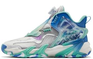 QIAODAN Alien 4 амортизирующие устойчивые к истиранию дышащие баскетбольные кроссовки Mid Top для детей Green White