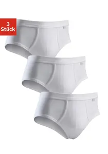 Трусы Clipper Exclusive, с ширинкой, очень мягкие и гладкие, с тонкой ребристостью, белый