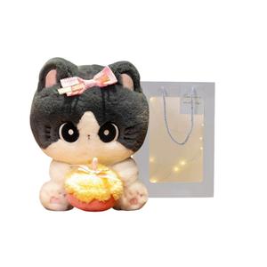 Плюшевая куколка Magic Kitten Collection высотой 25 см Fat Fat Dragon, белый