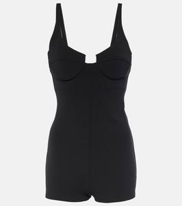 Комбинезон из смесовой шерсти Magda Butrym, черный