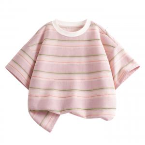 Футболка детская Crew Neck тонкая Disney, solid color coral powder