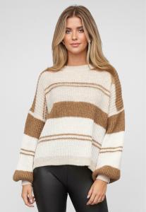 Джемпер Cloud 5ive WITH STRIPES, Beige Camel Brown/Camel