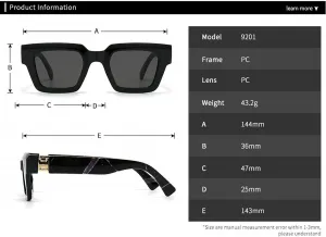 Солнцезащитные очки Y2K в стиле «квадратные» для женщин, винтажные панк-очки с градиентным переходом цвета, солнцезащитные очки для мужчин Melrose, 2pcs Black&pink