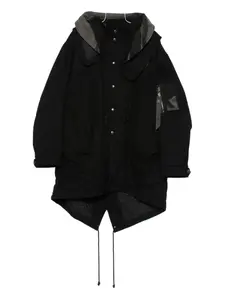 Парка с капюшоном в стиле "выгоревшее на солнце" X Alpha Industries JiyongKim, черный