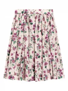 Плиссированная юбка с цветочным принтом Dolce & Gabbana Kids, нейтральный