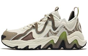 Амортизирующие износостойкие низкие кроссовки мужские белые Erke, цвет слоновая кость коричневый