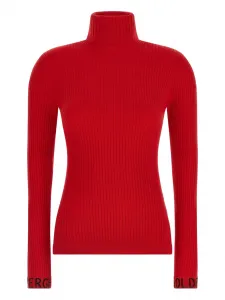 Вязаный свитер с высоким воротником Mira Goldbergh, красный