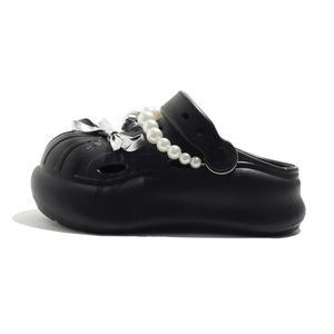 BEIER Клоги женские - черные, серебристо-розовые тапочки, цвет Black, Silver Rose Slippers