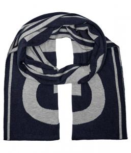Шарф мужской Guess Jeans с принтом с добавлением шелка, синий
