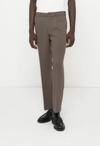 Складчатые свободные прямые брюки с денежным акцентом Abercrombie & Fitch, Brown