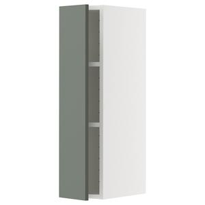 Настенный шкаф с полкой, белый/матовый серо-зеленый Nickebo, 20x80 см IKEA Metod
