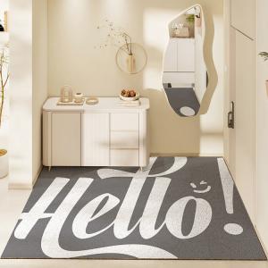 Dajiang Ковер 80x120 см для прихожей, шелковая петля, нескользящий, уличный, серый, умеренной толщины, без зазора у двери