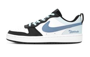 Nike Кроссовки для скейтбординга Court Borough First Encounter, Dream Revival низкие, White Blue, детские