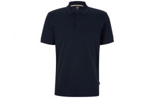 Boss Pallas Прямая поло с вышивкой HUGO BOSS, темно синий