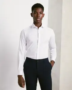 Очень эластичная однотонная рубашка Easy Wear, белый