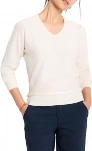Свитер NIC+ZOE Easy V-neck Pure Cotton Sweater, Classic Cream