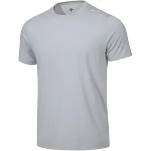 Футболка мужская с круглым вырезом, умеренный прямой крой DESCENTE, серый