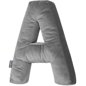 Bellochi ДЕКОРАТИВНАЯ ПОДУШКА Декоративная подушка буква для детской комнаты НАЧАЛЬНО - Серый