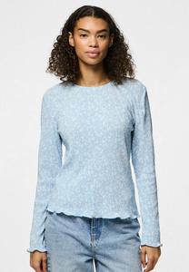 Блуза PCFLORA Pieces, светло-голубой