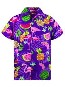 Рубашка King Kameha Flamingo Melone, фиолетовый
