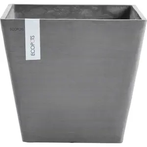Цветочный горшок ECOPOTS «ROTTERDAM Grey», ШxГxВ: 40x40x35 см, серый