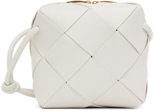 Белая мини-сумка для фотоаппарата с кассетой Bottega Veneta