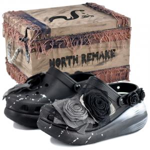 Crocs Классические сабо NR Clogs унисекс, черные, серебристые