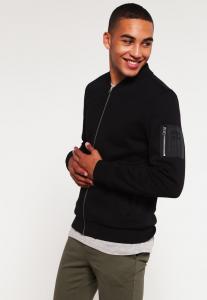 Куртка на молнии Urban Classics SWEAT BOMBER JACKET, цвет Black