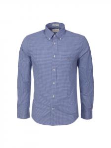 Gant Рубашка с длинными рукавами Reg Classic Poplin Gingham синего цвета