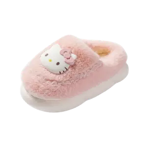 Детские противоскользящие домашние тапочки Sanrio, розовый