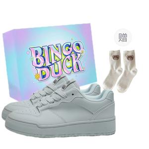 BINGO DUCK Женские противоскользящие скейтерские кеды низкие Moonlight Blue с эксклюзивной коробкой и носками в подарок, цвет Moonlight Blue+Exclusive Shoe Box+Gift Socks
