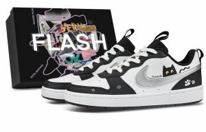 Детские скейтерские кроссовки Court Borough для младших школьников Nike, черный/белый