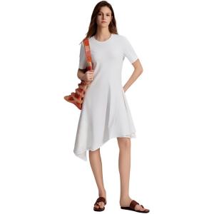ELLE Летняя короткая юбка с коротким рукавом Women's White