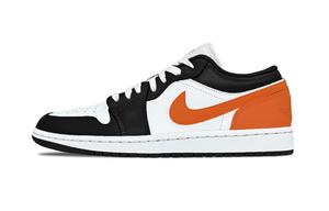 Jordan Баскетбольные кроссовки Air 1 Crushed Starlight Support Low Top Vintage унисекс, черно-оранжевые