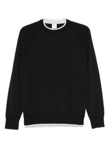 Eleventy свитер с контрастной отделкой, серый