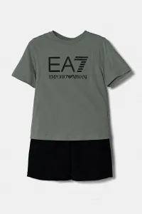 Детский шерстяной комплект EA7 Emporio Armani, зеленый