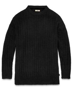 Женская вязаная ночная блузка UGG Riz с длинными рукавами в рубчик UGG, Black