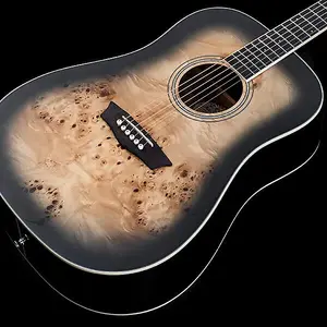Акустическая гитара Washburn DFBDB Deep Forest Burl Collection Dreadnought - черный с градиентным глянцем