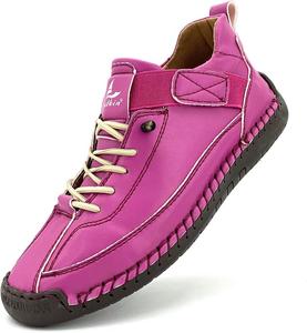 Удобные женские туристические ботинки, ручная работа, PU-кожа, ботильоны, зеленые, слипоны, для активного отдыха, балетки Salkin, Violett