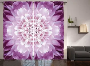 Штора ABAKUHAUS с деревенским цветочным рисунком, Свежее весеннее садоводство, для спальни, присборенная, с петлями и крючками, 280 x 175 см, цвет: фиолетовый, бледно-сиреневый Abakuhaus