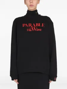 Свитшот с круглым вырезом Raf Simons, черный