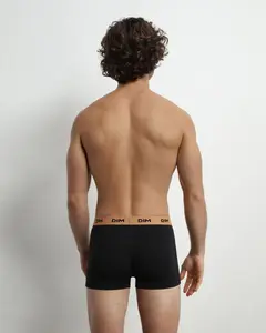 Набор из 2 цветных боксеров из эластичного хлопка с принтом на поясе Dim, чёрный