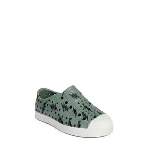 Детские кроссовки Native Shoes Jefferson Print Sneakers, зеленые, перфорированные, без шнурков, модель ZAP428
